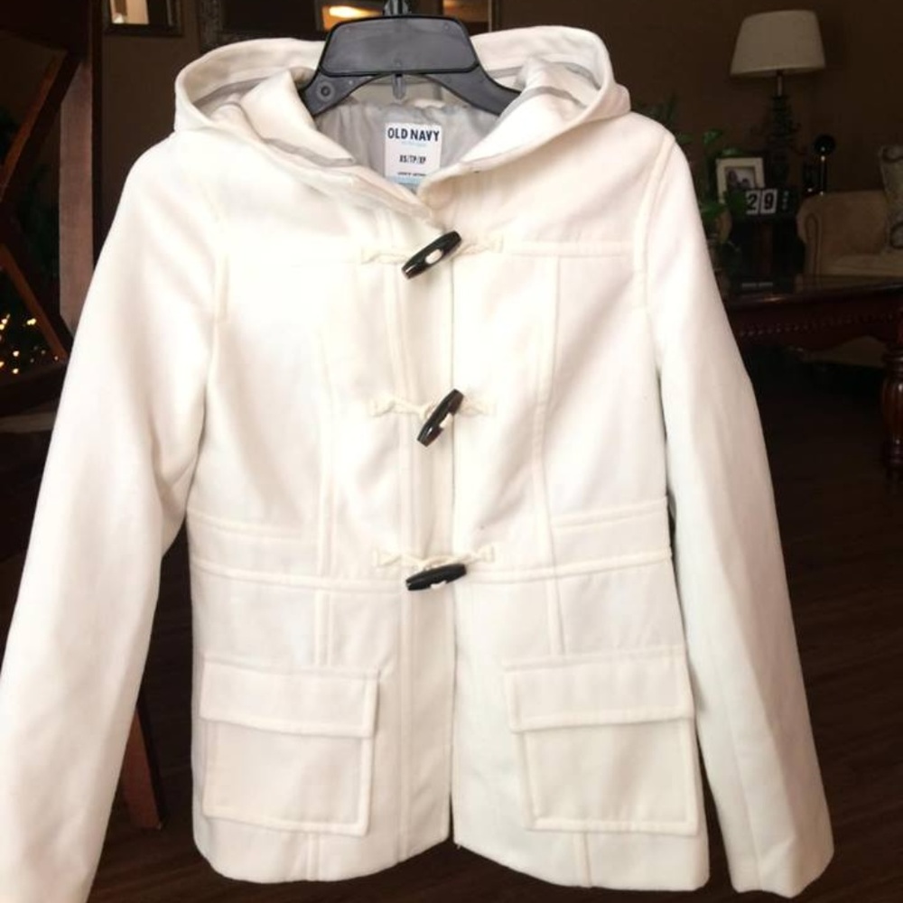 NWT XS White Old Navy Pea Coat in Women